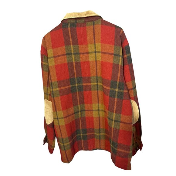 Ivy Crew Explorer Mens XXL Plaid Button-Up Shacket W/Suede Elbow Patches & Colla - Picture 5 of 6